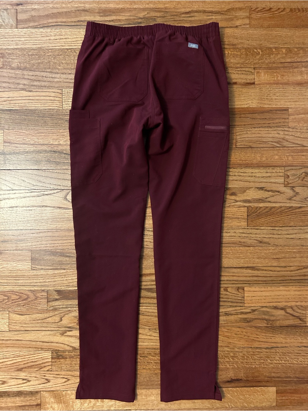 FIGS Women's Burgundy Yola Tall Skinny Scrub Pants - Picture 3 of 8